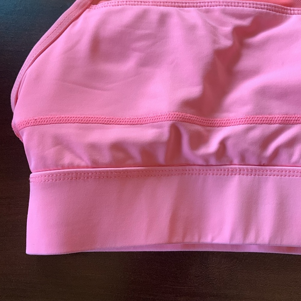 Women’s Juniors Zyia Active Hot Pink Stretch Athletic Activewear Sports Bra - Picture 3 of 9